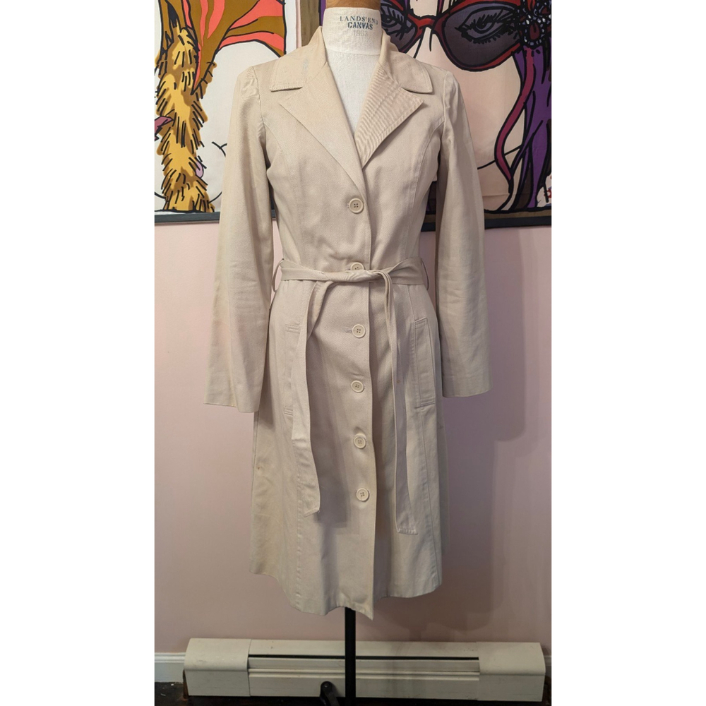 Vintage Betsey Johnson cotton trench coat
